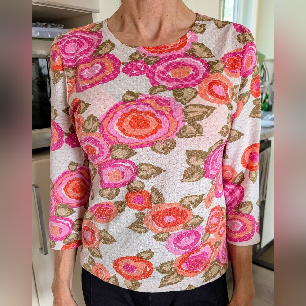 Vibrant Floral Long Sleeve Top